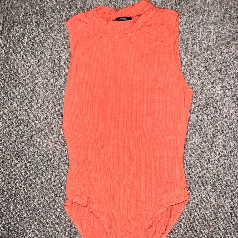 Forever 21 Orange Sleeveless Top